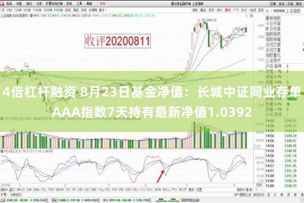 4倍杠杆融资 8月23日基金净值：长城中证同业存单AAA指数7天持有最新净值1.0392