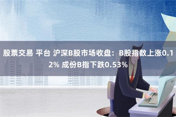 股票交易 平台 沪深B股市场收盘：B股指数上涨0.12% 成份B指下跌0.53%